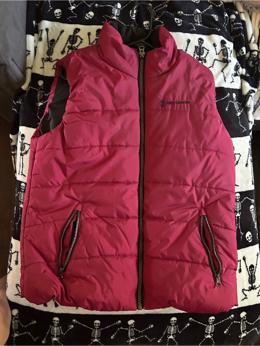 Free Country Hot Pink Quilted Puffer Vest